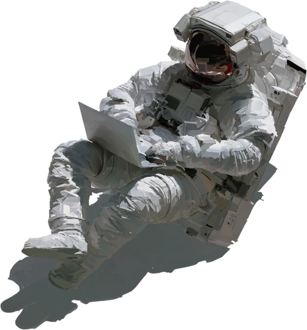 Codebased astronaut illustration