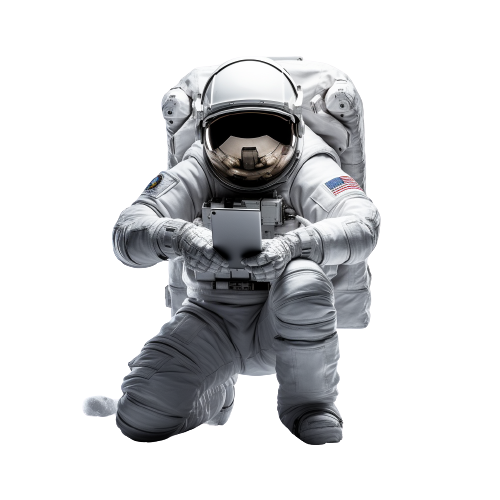 Astronaut graphic illustrating app development