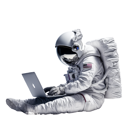 Astronaut graphic illustrating app development